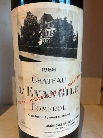 1988 Château l’EVANGILE - Pomerol - 1 Fles (0,75 liter)