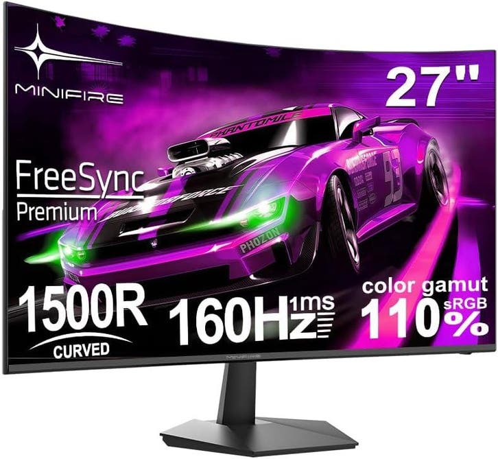 Gaming Monitor - Beeldscherm computer - 27 inch - Curved - 1, Maison & Meubles, Accessoires pour la Maison | Autre, Envoi