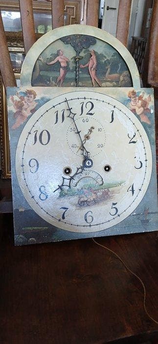 Horloge à queue - Walker & Finnemore - with Adam & Eva