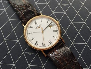 Longines - Quartz Date Ultra-Thine Dial Romano - Zonder