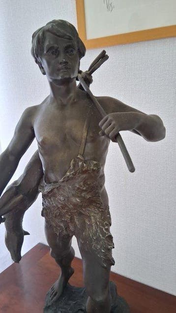 Henri Fugère (1872-1944) - sculptuur, Le retour - 62 cm -