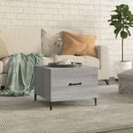 vidaXL Salontafel met metalen poten 50x50x40 cm grijs sonoma, Verzenden