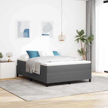 vidaXL Boxspring bed Lichtgrijs en wit 140 x 200 cm Corduroy, Verzenden, Nieuw