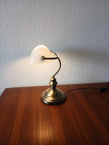Bankierslamp - Notarislamp - Tafellamp - Messing