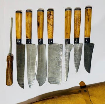 Keukenmes - Kitchen knife set - BBQ Buitenkeuken Messen Set