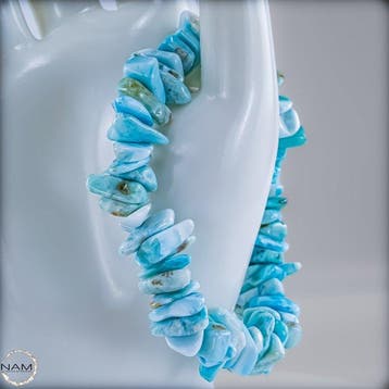 Het gefluister van de zee – Een armband van echt Larimar,