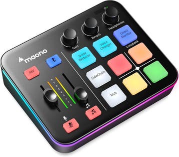 Maono Streaming Mixer | 36% Korting | Snel weg! (audiomixer), Muziek en Instrumenten, Verzenden, Nieuw, Minder dan 5 kanalen, Microfooningang