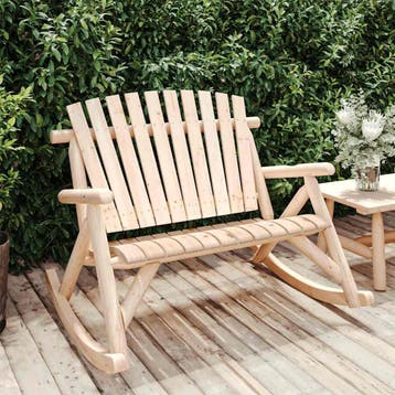 vidaXL Schommelbank 2-zits 123x96x102 cm massief vurenhout, Tuin en Terras, Verzenden, Nieuw