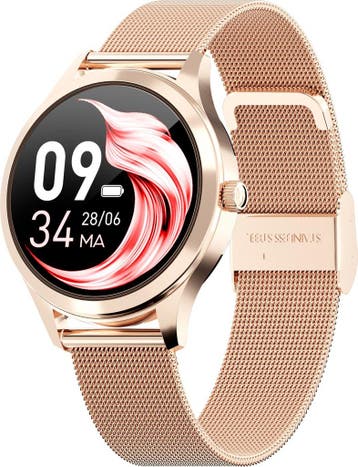 Actyve Smartwatch Dames Rosé Goud - Geschikt voor elke, Handtassen en Accessoires, Smartwatches, Verzenden, Zo goed als nieuw