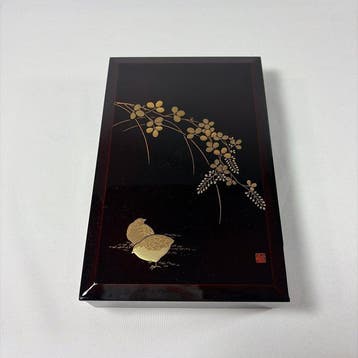 Japanese Aizu Lacquerware Maki-e Document - Doos -