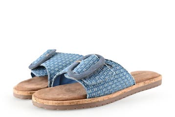 Lazamani Slippers in maat 39 Blauw, Slippers, Lazamani, Zo goed als nieuw, Verzenden