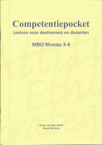 Competentiepocket / Mbo Niveau 3 - van den Herik, Verzenden, Nieuw