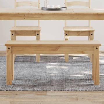 vidaXL Eetkamerbank Panama 105x30x45 cm massief grenenhout, Verzenden, Nieuw