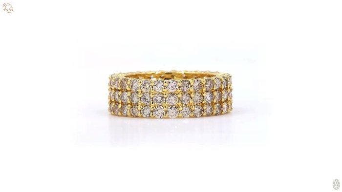 Zonder minimumprijs - Ring - 14 karaat Geel goud - 3.86ct., Handtassen en Accessoires, Ringen