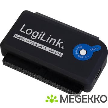 LogiLink Adapter USB 2.0 to 2.5 + 3.5 IDE + SATA HDD OTB, Verzenden, Nieuw