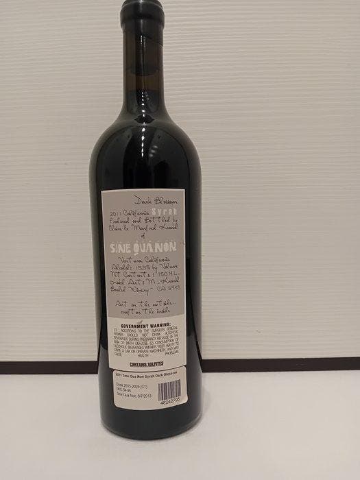 2011 Sine Qua Non, Dark Blossom Syrah - Californie - 1, Collections, Vins