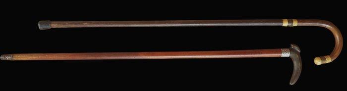 Wandelstok (2) - Hout, Antiek en Kunst, Antiek | Overige Antiek