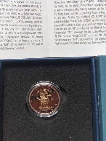 Italië. 2 Euro 2026 Pinocchio Proof (Zonder minimumprijs)
