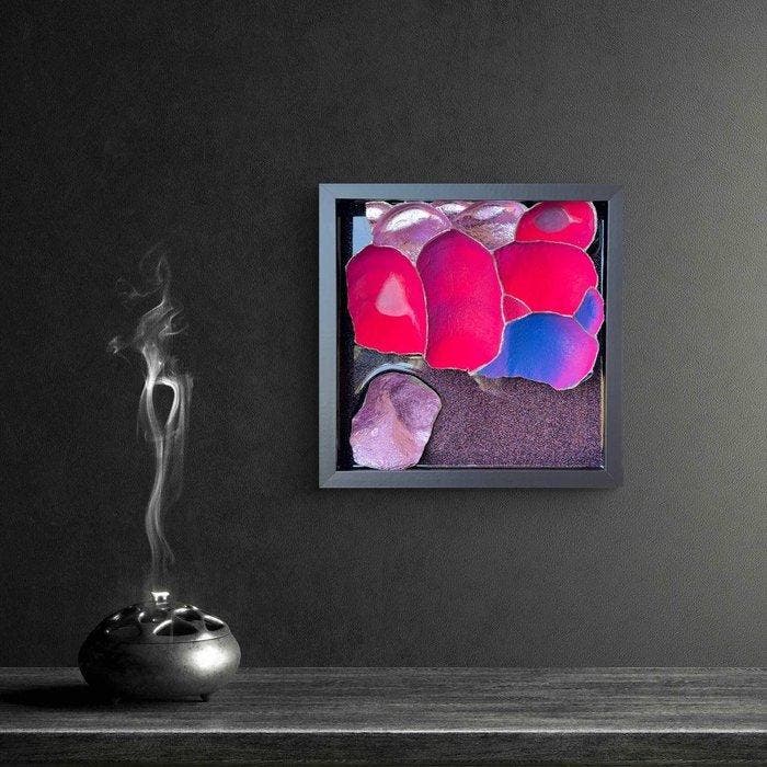 Us Box 3D Relief - Éclipse Orchidée, Antiek en Kunst, Kunst | Designobjecten