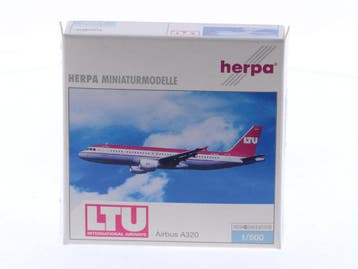 Schaal 1:500 Herpa 501774 Airbus A320 LTU International R..., Ophalen of Verzenden, Zo goed als nieuw