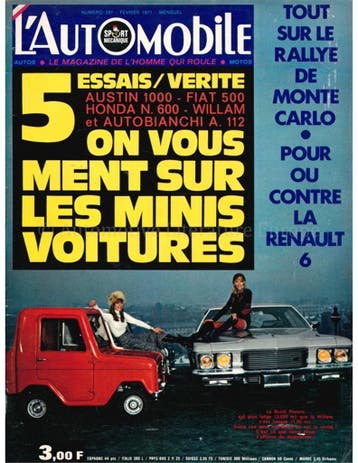 1971 LAUTOMOBILE MAGAZINE 297 FRANS, Nieuw