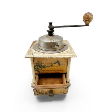 Koffiemolen - Hout, Metaal - Handkoffiemolen