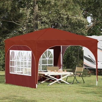 vidaXL Pop-up Feesttent 290 x 290 x 245 cm Terracotta, Verzenden