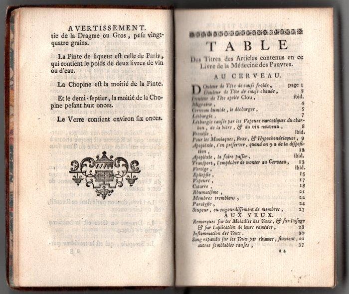 Nicolas Alexandre - La Médecine et la Chirurgie des Pauvres, Antiek en Kunst, Antiek | Boeken en Manuscripten