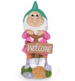 Ben jij gastvrij? WELKOM tuinkabouter 27cm. Diverse kleuren