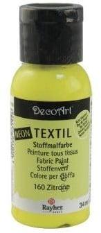 Textielverf Stoffenverf Neon Citroen 34 ml, Nieuw