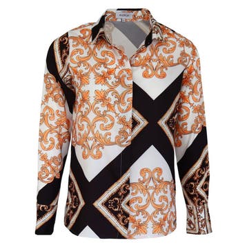 Radical • blouse met barok motief • L, Verzenden