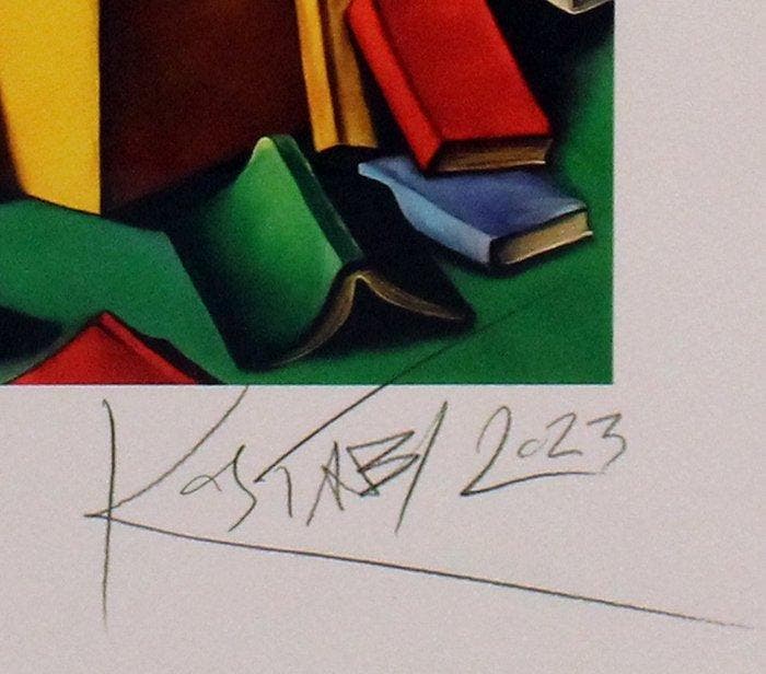 Mark Kostabi (1960) - Donna con libro, Antiek en Kunst, Antiek | Overige Antiek