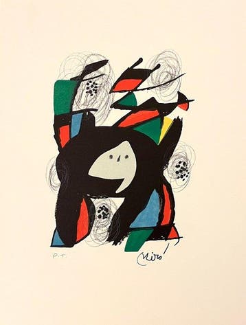 Joan Miro (1893-1983) - La mélodie acide 8, Antiek en Kunst