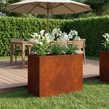vidaXL Plantenbak Roestkleurig 60 x 30 x 40 cm weervast, Verzenden, Nieuw