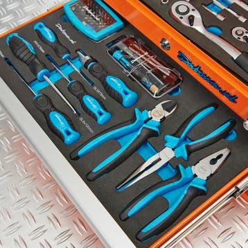 Datona Gereedschapskist drie lades - 4 lades gevuld -, Doe-het-zelf en Bouw, Ophalen of Verzenden, Nieuw