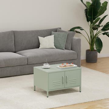 Lendo Online Table basse 68x50x44 cm Métal Vert, Huis en Inrichting, Nieuw