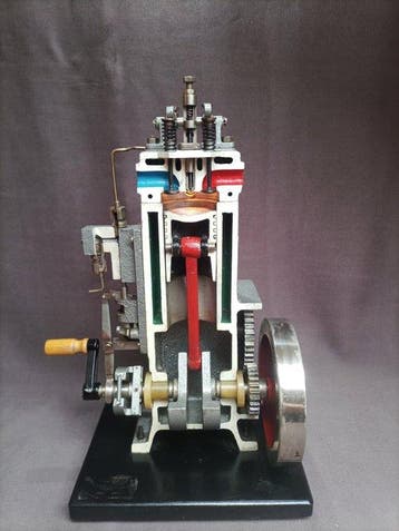 Onderwijs/demonstratiemodel - aluminium, staal en hout. -