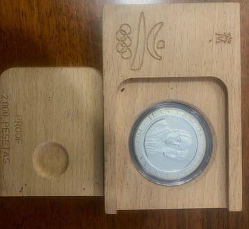 Spanje. 2000 Pesetas 1990 Olimpiadi di Barcellona (Zonder, Postzegels en Munten