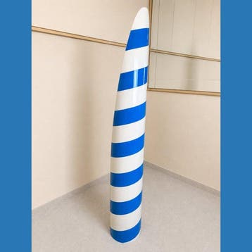 Vloerspiegel- Lipstick - PVC - Candy Bianco-lichtblauw, Antiek en Kunst