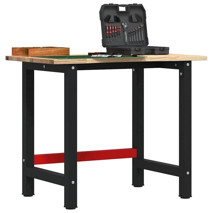vidaXL Werkbank 100x60x81,5 cm massief eikenhout, Bricolage & Construction, Établis, Envoi