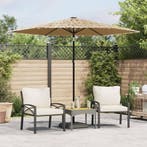 vidaXL Parasol met stalen paal 268x268x226 cm bruin, Tuin en Terras, Verzenden, Nieuw