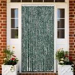 vidaXL Vliegengordijn 100x220 cm chenille groen en wit, Verzenden, Nieuw