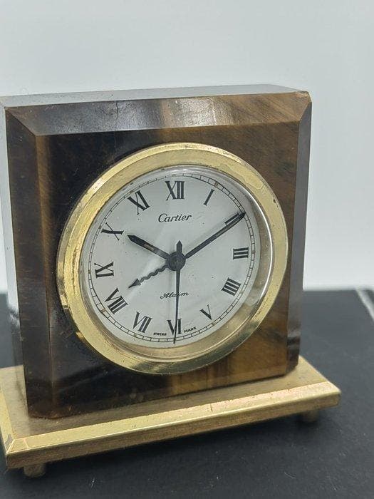 Horloge de bureau, Horloge de table - Cartier - Vintage, Antiek en Kunst, Antiek | Klokken