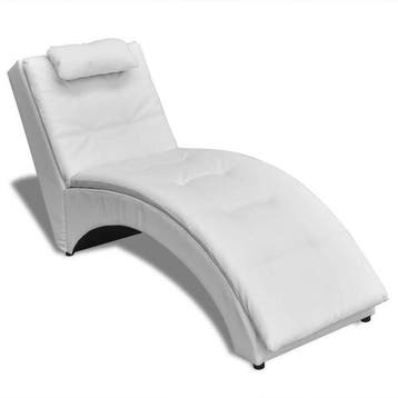 Chaise longue wit | 47% korting | Retour deal, Huis en Inrichting, Zetels | Zetels en Chaises Longues, Overige materialen, Eenpersoons