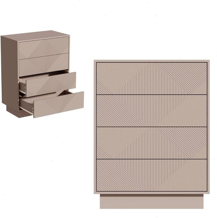 Commode - Dressoir - Ladekast - 60x33,5x77,5 cm - Moka - UEV, Huis en Inrichting, Woonaccessoires | Overige, Nieuw, Verzenden