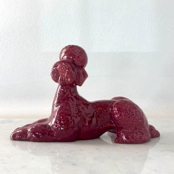 Saint Clement - sculptuur, Caniche - 27 cm - Aardewerk, Antiek en Kunst