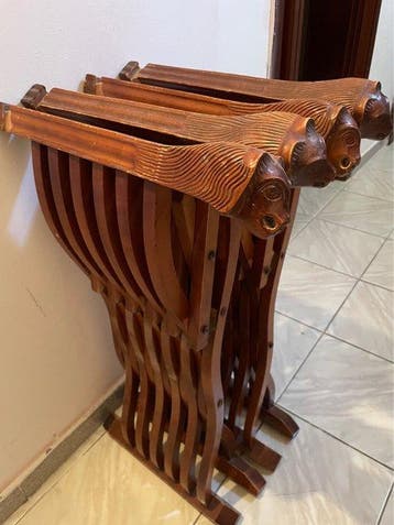 Ensemble de sièges (2) - Savonarola - Bois, Antiquités & Art