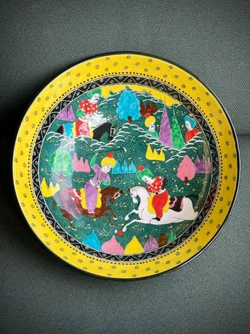 Yakut Gini - Schaal - Keramiek - Handbeschilderd, Antiek en Kunst