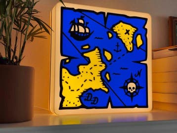 LEGO Custom Item - Lighted Treasure Map Tile