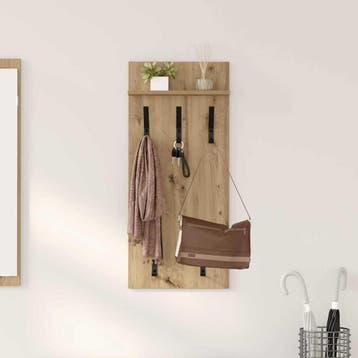 vidaXL Wandgemonteerde kapstok met plank Artisan Eiken 40 x, Verzenden, Nieuw